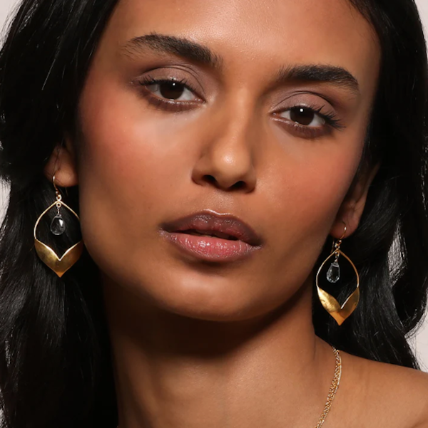 Transformed by Compassion Lotus Blue Topaz Earrings Online Sale