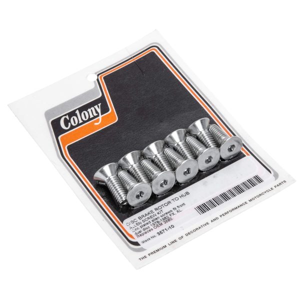 #3571-10 Disc Brake Rotor Allen Screw Set 1978-1982 Harley-Davidson FX XL - Zinc Plated Online Hot Sale