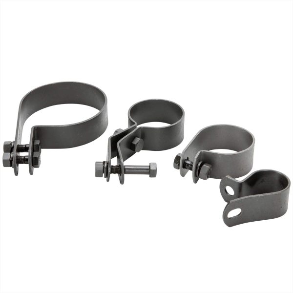 Exhaust Clamp 4 Piece Set 1947 - 1957 Harley-Davidson Panhead - Parkerized OEM # 47-57 CL HDW Cheap - Image 2